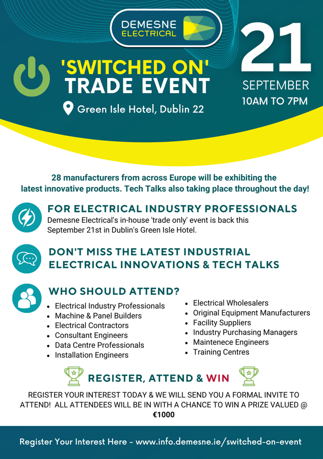 Switched On Trade Event - flier